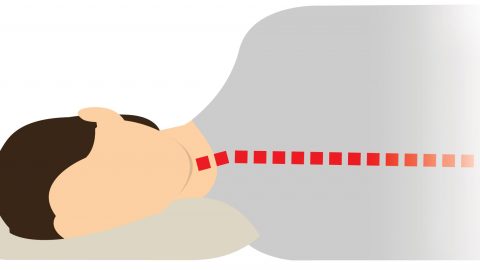 Diagram of slide sleeper with a pillow that's too soft, causing neck pain
