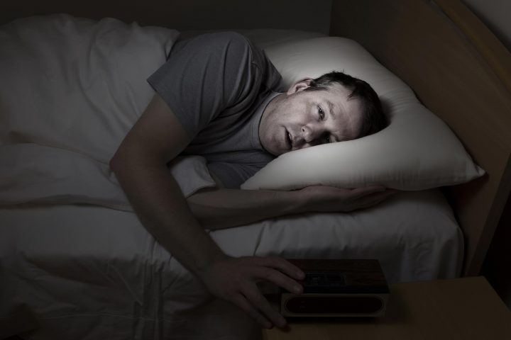 Man lies awake because his cooling pillow has failed