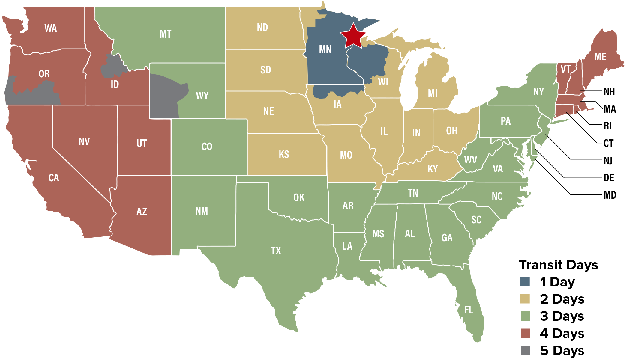 Free Shipping Delivery Map